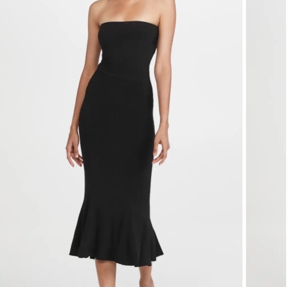 NWT Norma Kamali Black Strapless Dress - Picture 5 of 16